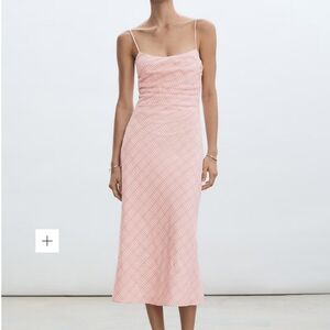 Mango Elegant Pink Spaghetti Strap Dress - NEW UNUSED